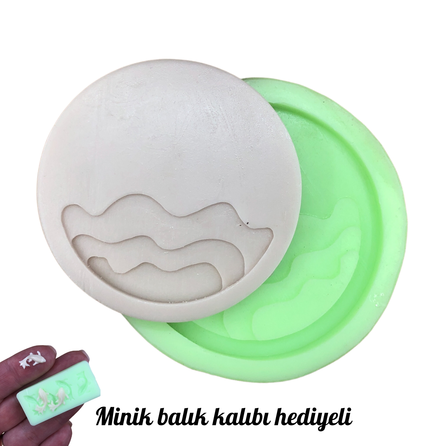 Derinleşen su bardak altlığı 3 silikon kalıp