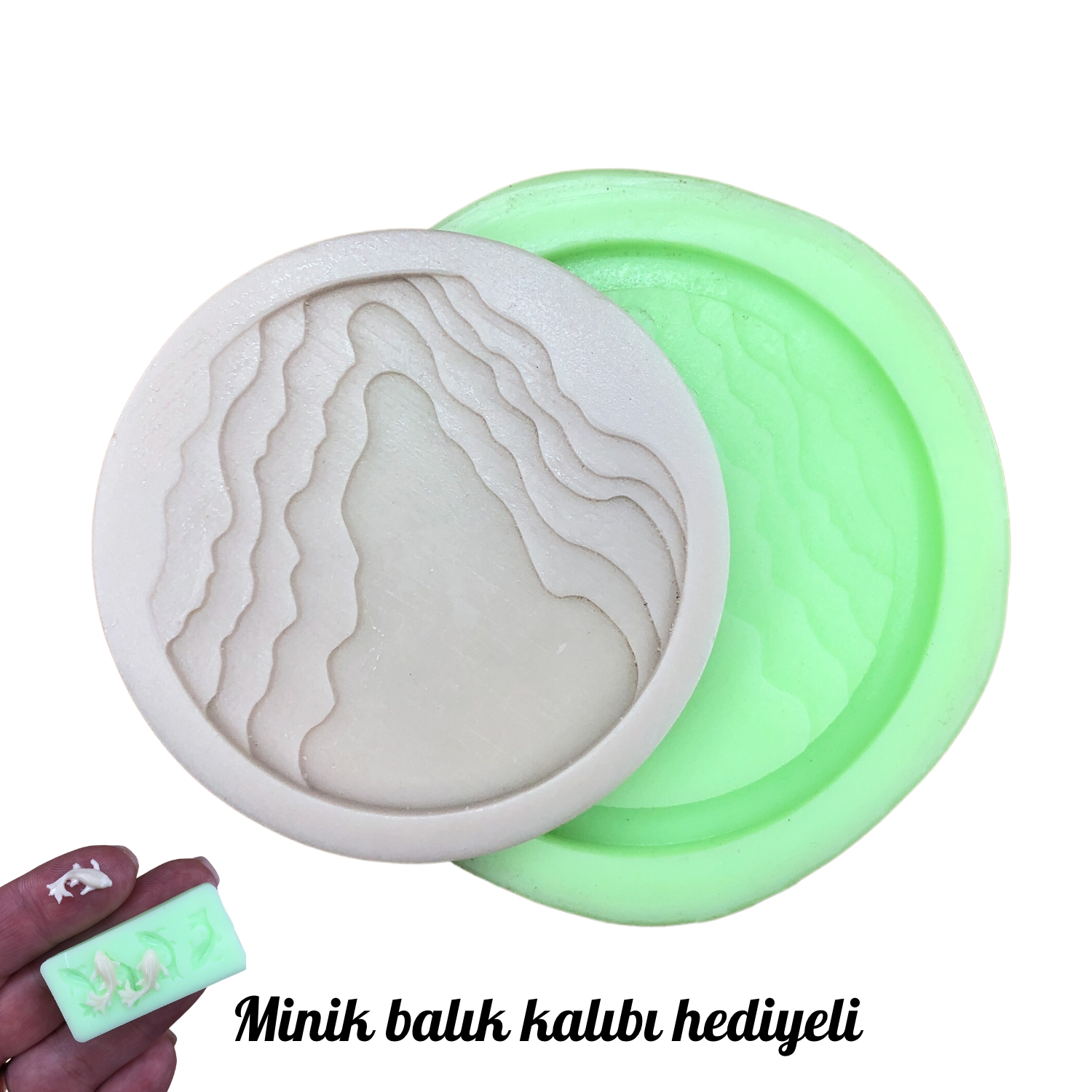 Derinleşen su bardak altlığı 4 silikon kalıp